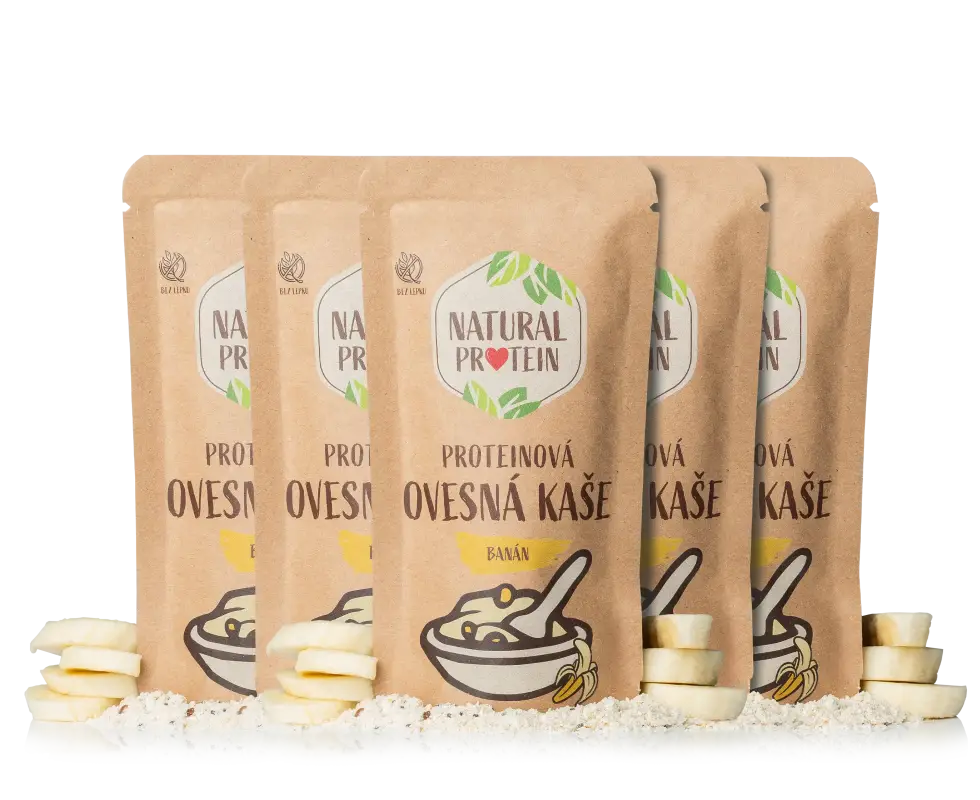 Proteínová ovsená kaša Banán (60 g) 5 kusov