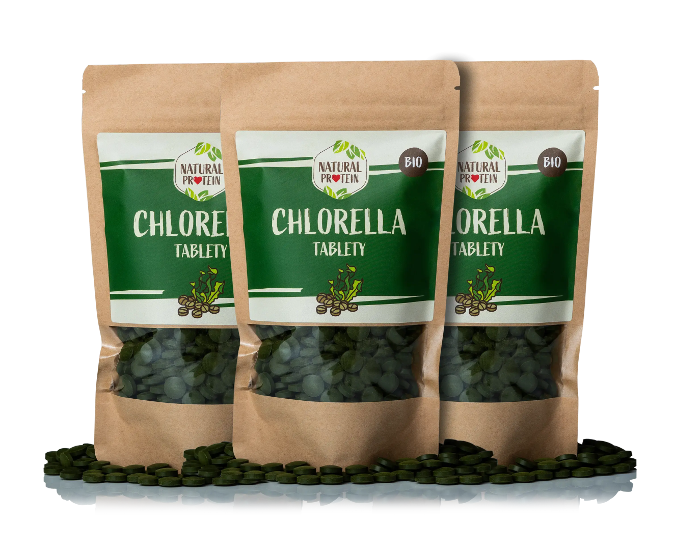 NaturalProtein CHLORELLA TABLETY (500 ks) 3 kusy